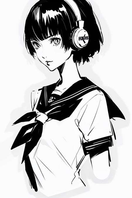 4276321488-2129407189-persona (_style_), solo, monochrome, 1girl, greyscale, school uniform, skirt, short hair, android, aegis (persona), serafuku, he.png